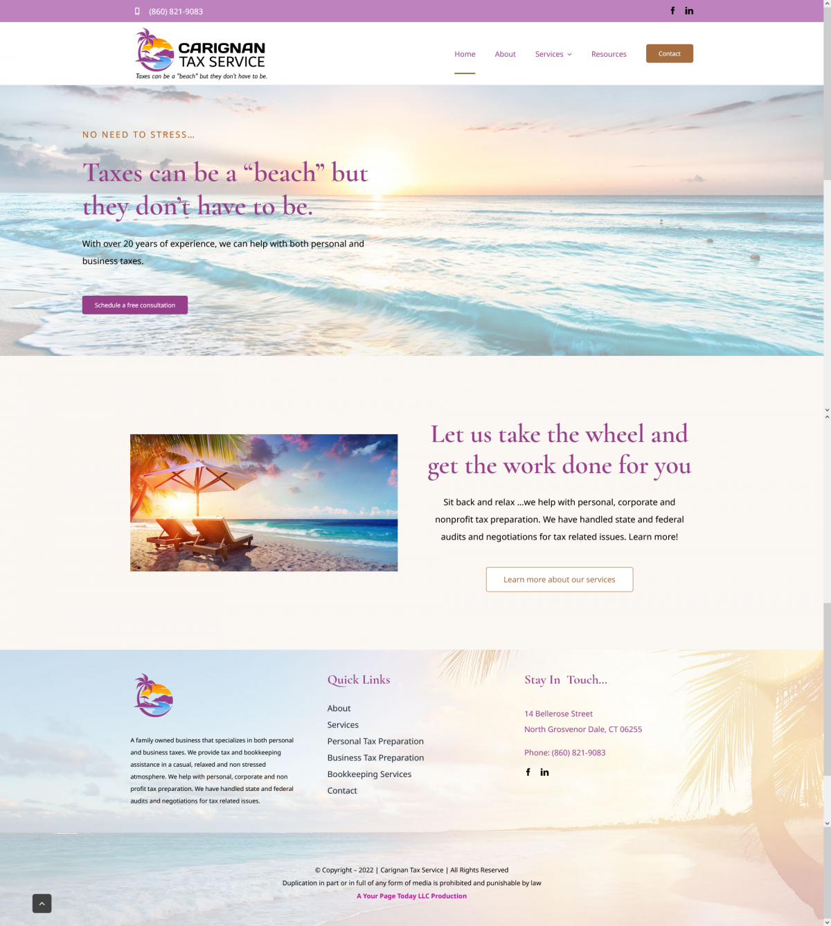 Carignan Tax Service Your Page Today LLC Massachusetts, Connecticut