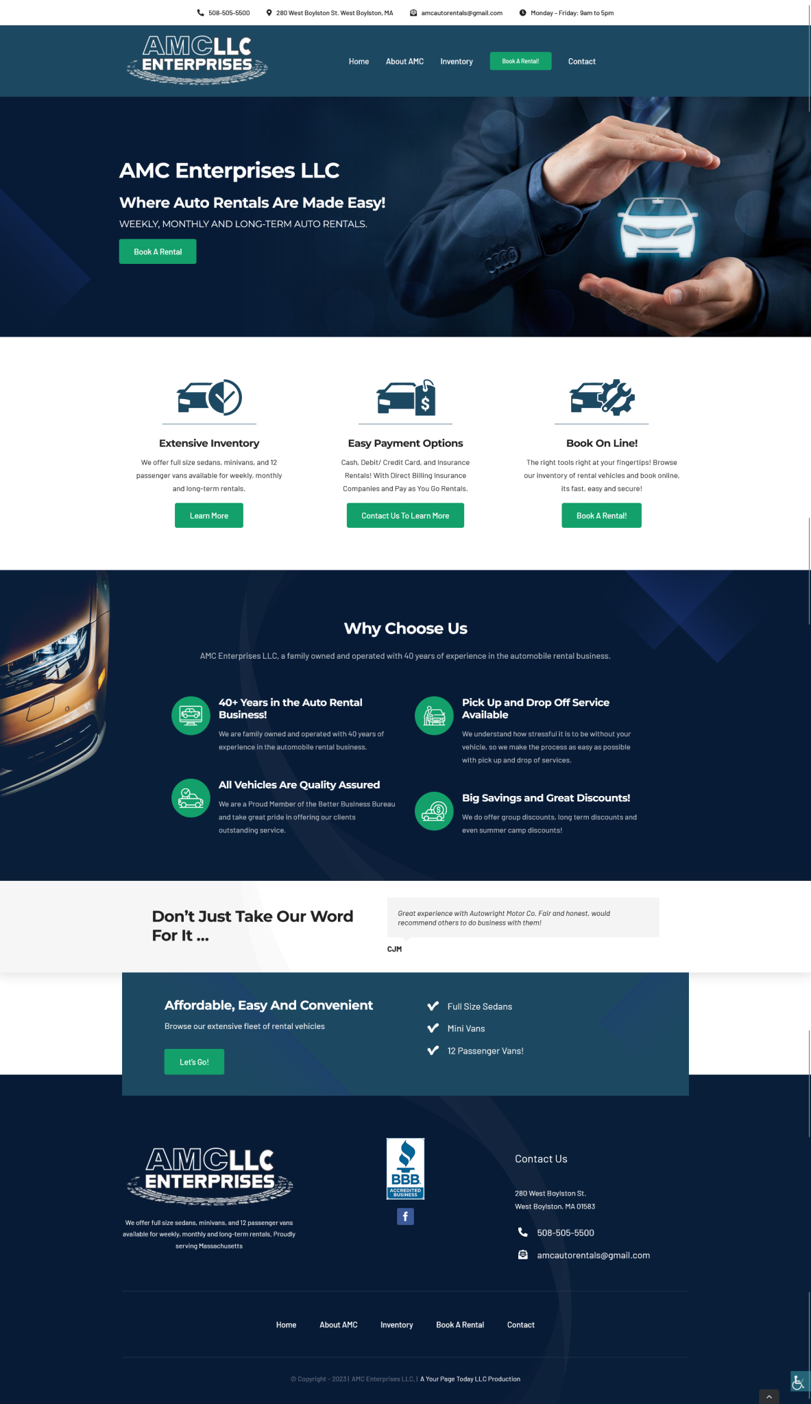 CarRentalsWorcesterandAuburnMA Your Page Today LLC